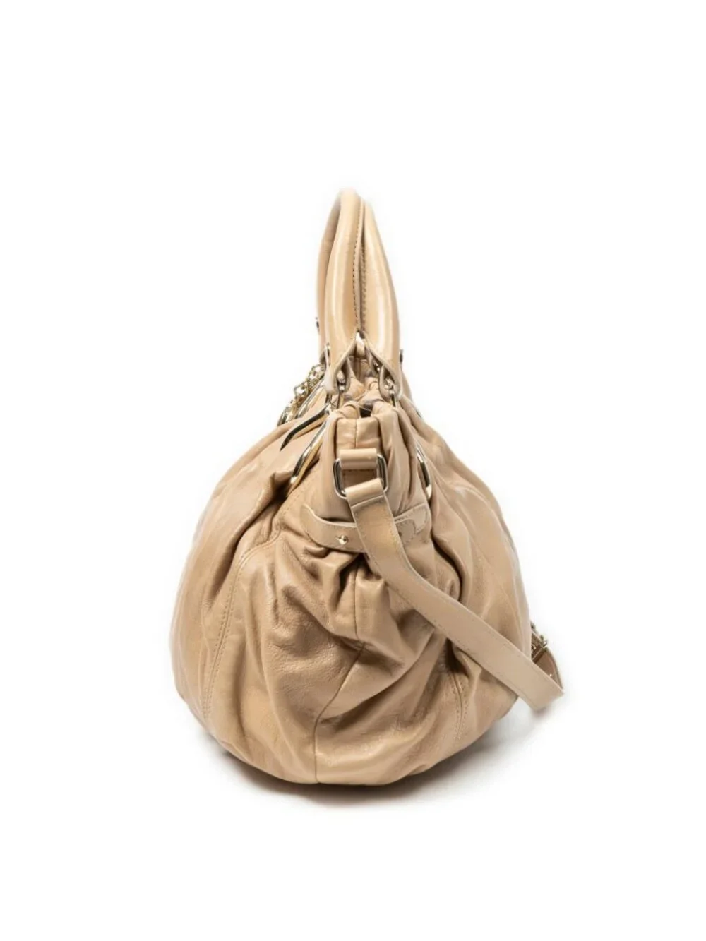 Celine Small Pop Tote Bag Beige Calfskin Leather